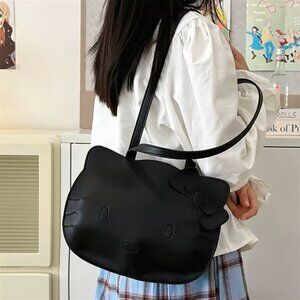 Hello Kitty Black Women's Handbag Purse Tote Shoulder Bag Z765
